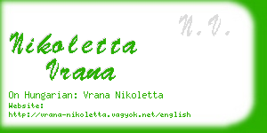 nikoletta vrana business card